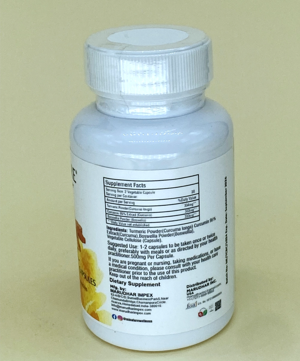 Kapsule 60 kom. Tamjan - Kurkuma (Curcumin 95%), Boswellia ekstrakt - Slika 3